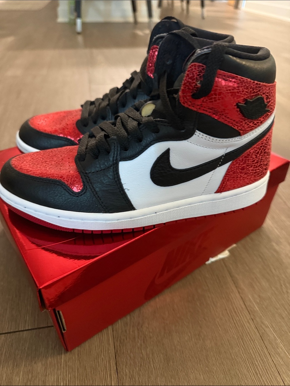 Nike Air Jordan 1 Retro High OG “Ruby” Wmns Sz 8 | Varsity Red/Black/White